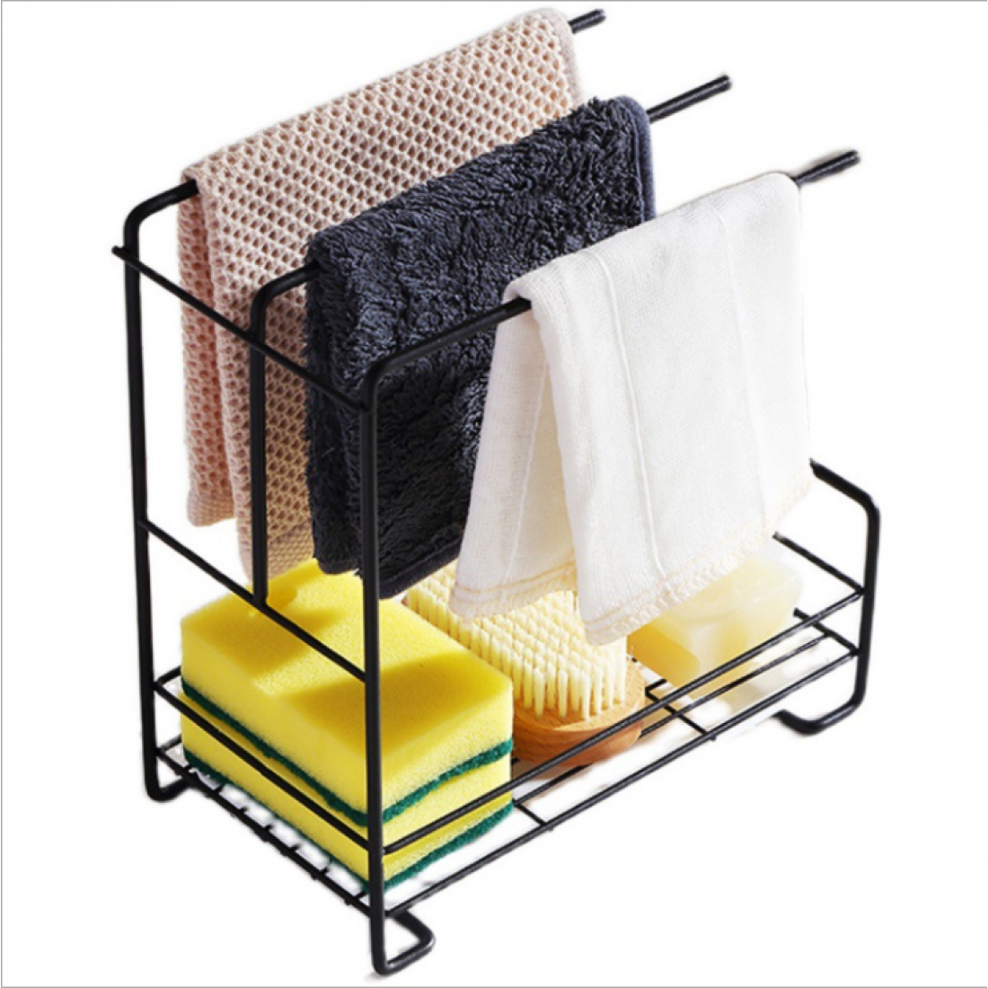 Kitchen Sink Wiping Rack | Hanging Dishwashing Cloth Storage Rack