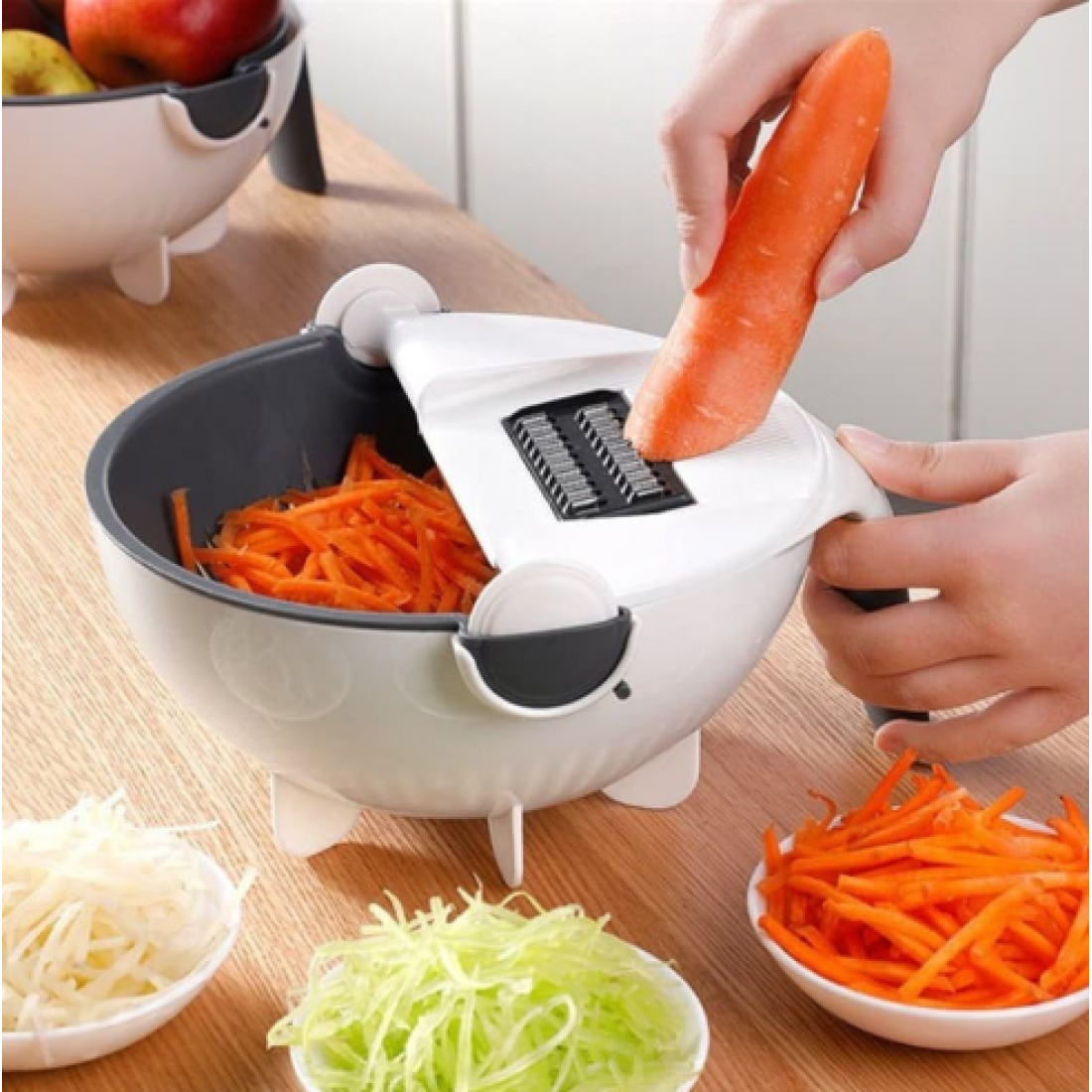 9 IN 1  Multi-Function Wet Basket Vegetable Cutter For Slicing Shredding Grating