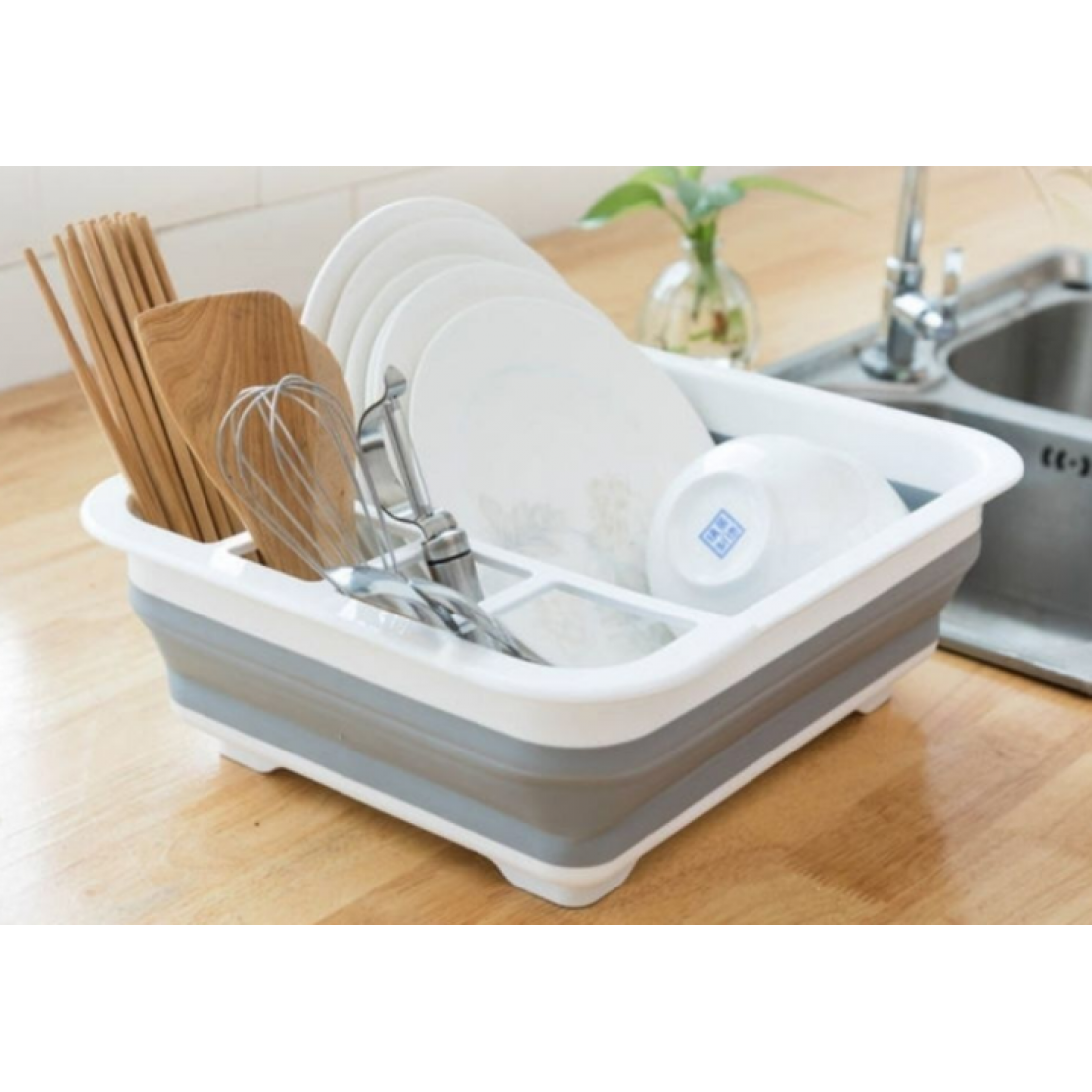 Foldable Draining Dish Rack For Kitchen Storage