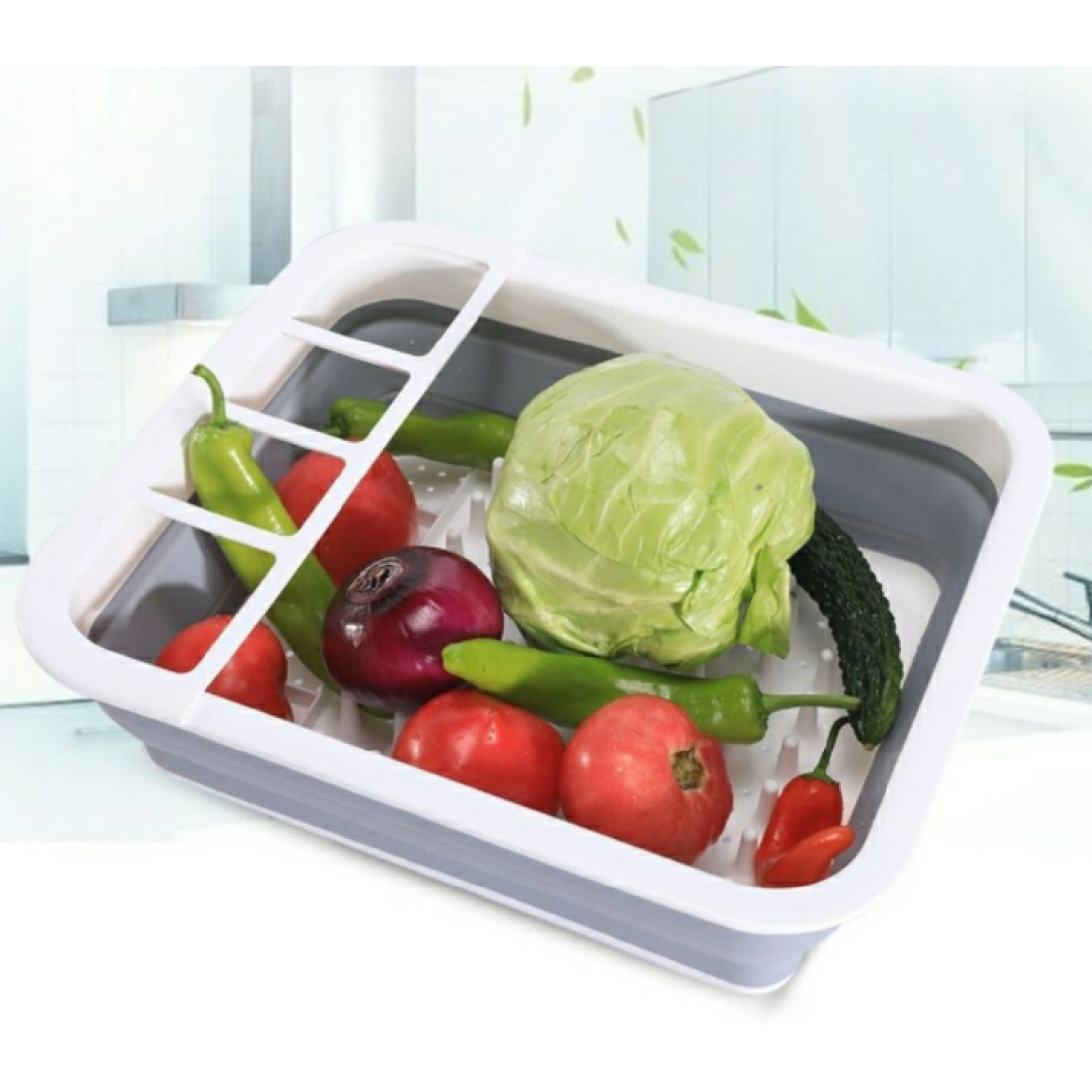 Foldable Draining Dish Rack For Kitchen Storage