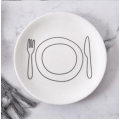 [READY STOCK] Western Food Plate Nordic Creative Ceramic Net Red insWind Fruit Pasta Tableware Breakfast Household Steak Dish