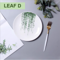 Nordic ins wind plate  photo green leaf banana leaf eucalyptus dessert pasta bone dish restaurant