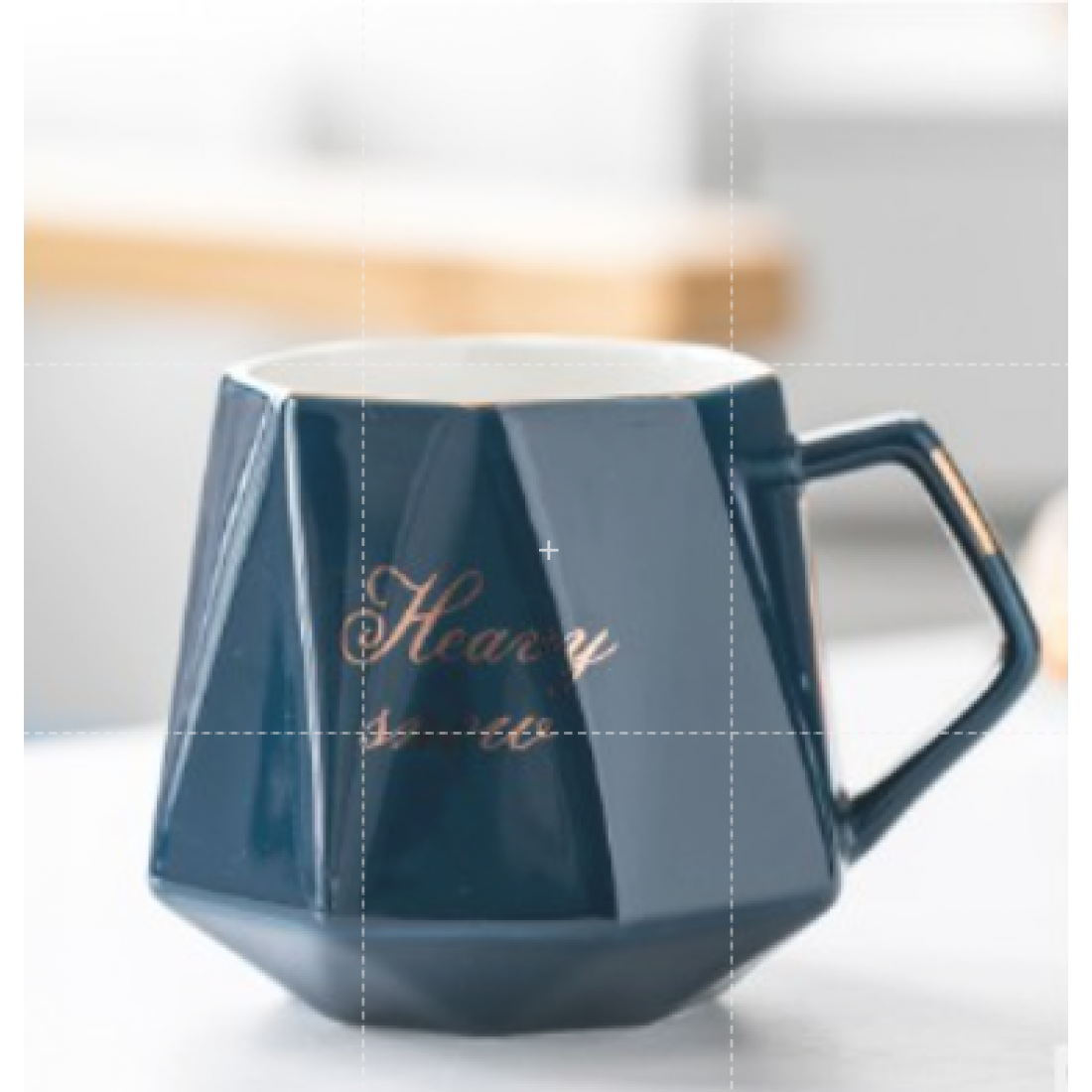 Ceramic Style Diamond Design Coffee Mug Water Cup