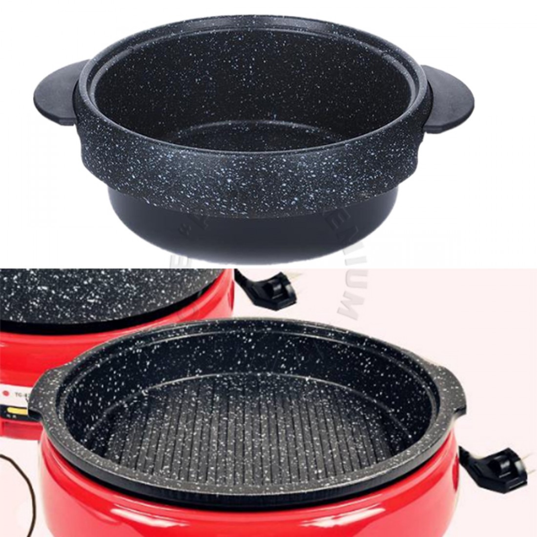  Non Stick Korean Style Electric Steamboat Pot & Grill 