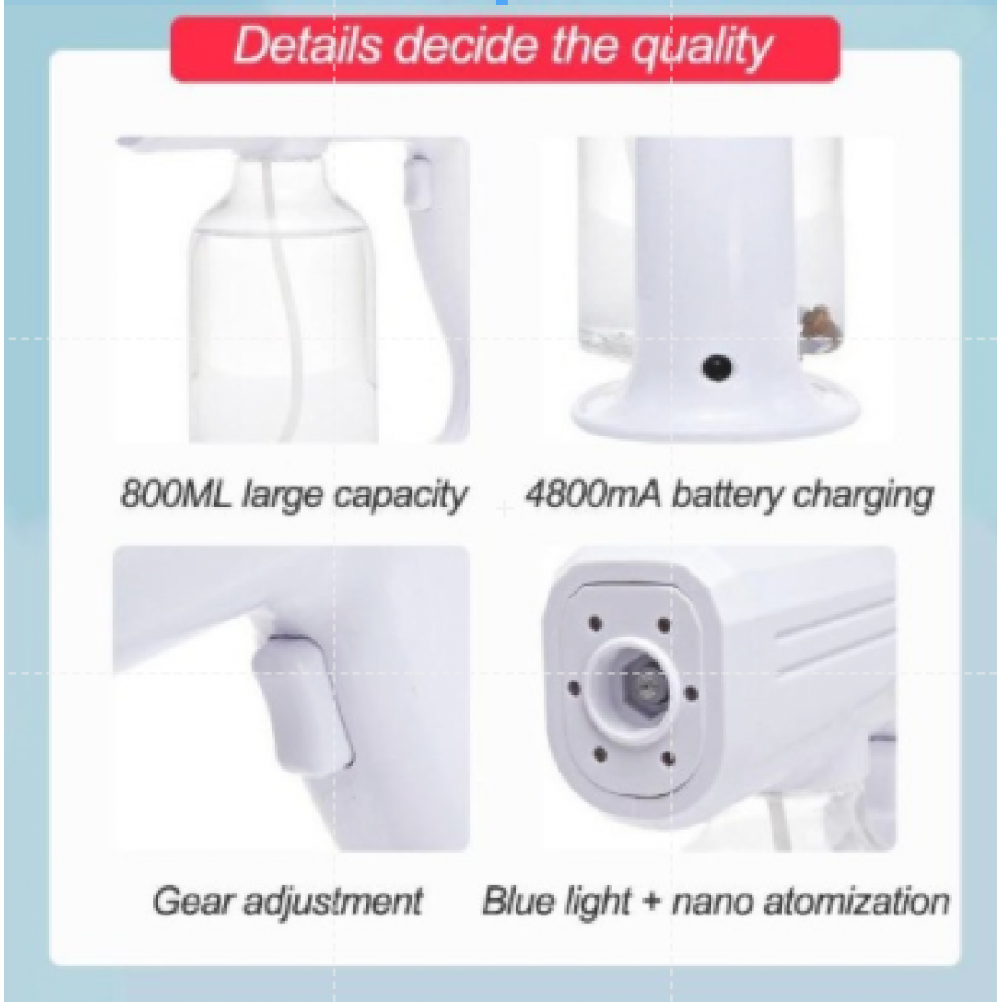 Wireless Electric Sprayer UV Sterilization Atomization Disinfector Nano Steam Spray Gun READY STOCK MALAYSIA