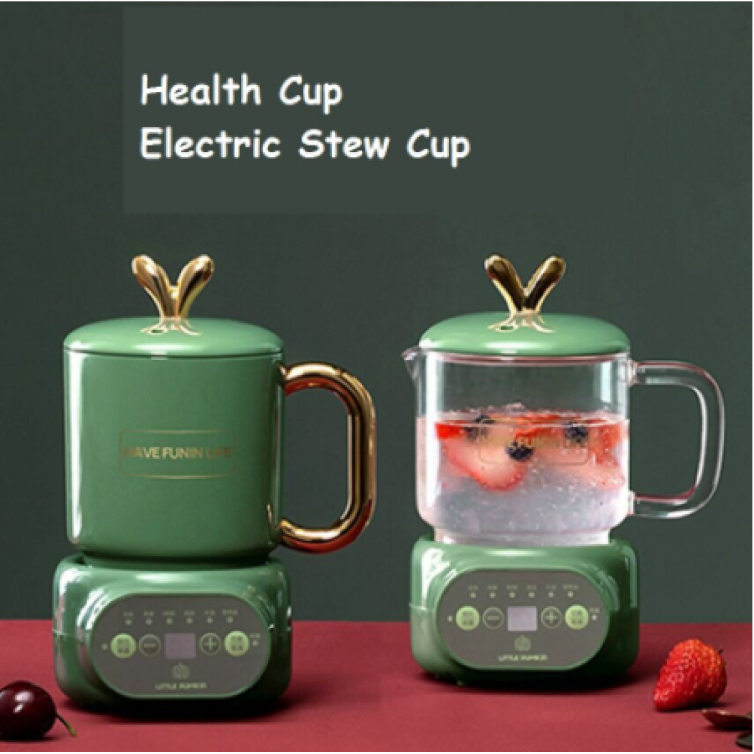 READY STOCK  养生壶汤锅 Little Pumpkin Multi-Function Split Electric Stew Cup Office Mini Automatic Electric Stew Teapot Health