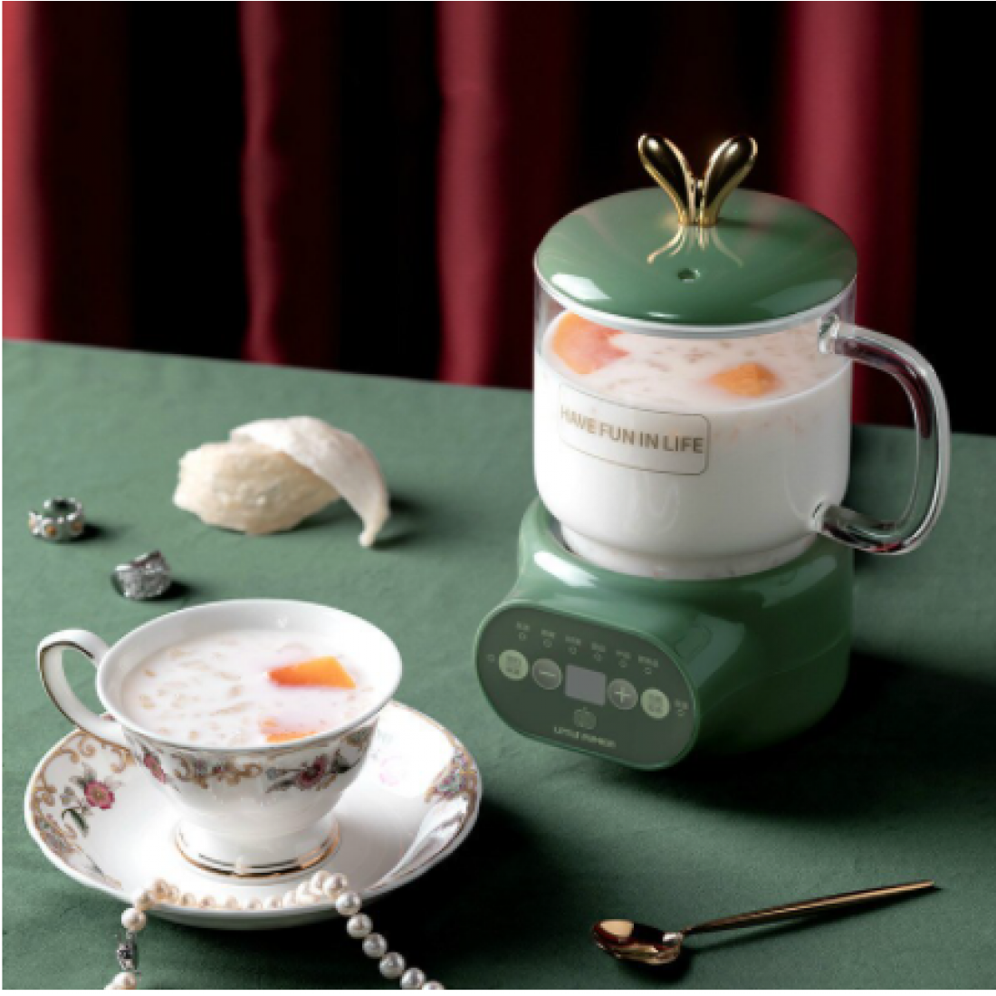 READY STOCK  养生壶汤锅 Little Pumpkin Multi-Function Split Electric Stew Cup Office Mini Automatic Electric Stew Teapot Health