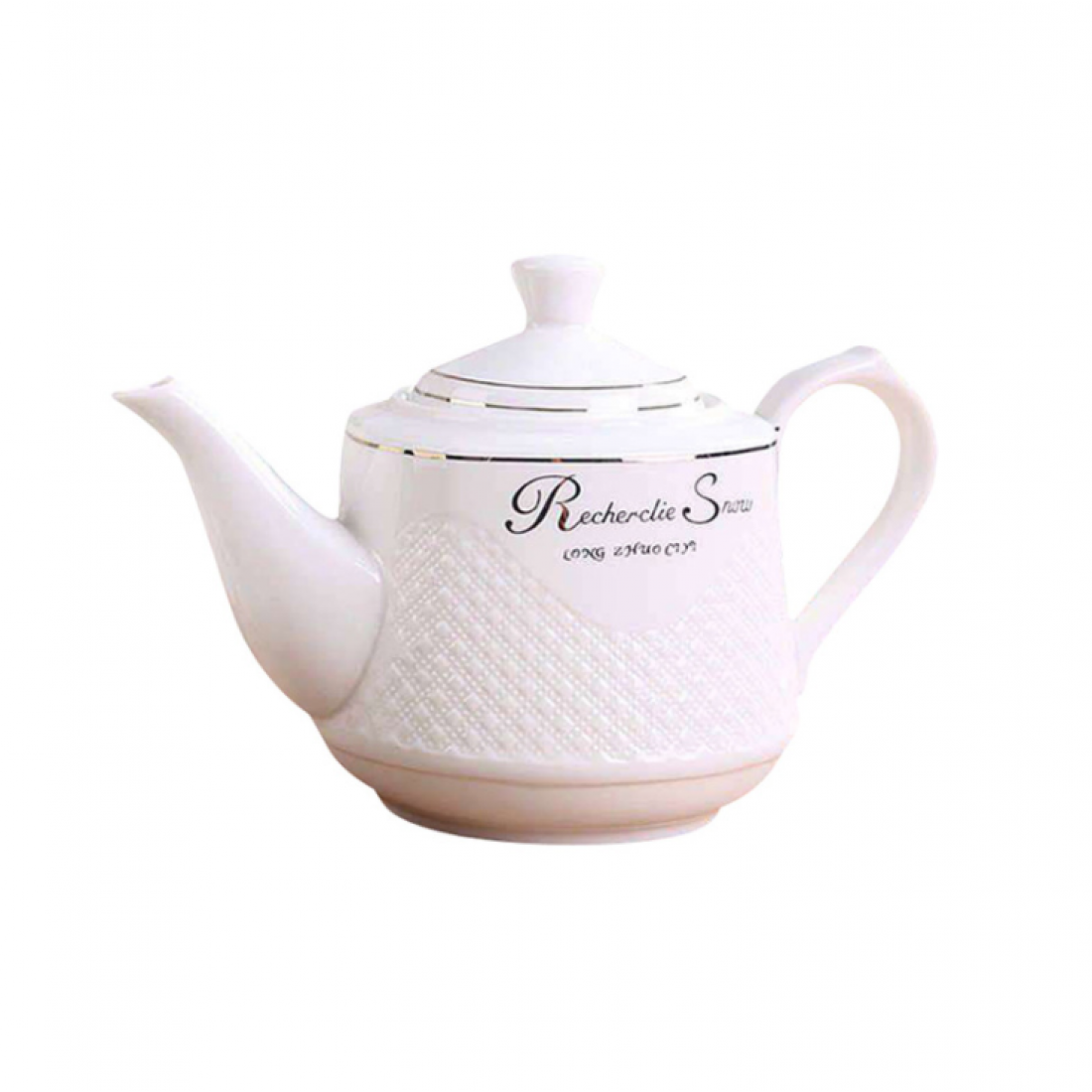 Tea pot with the tray (2pcs set) Ceramic teapot single pot large-capacity high-grade bone china tea