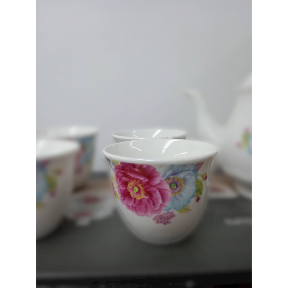 Ceramic Tea Cups Set 5PCS With Modern Style | Cawan