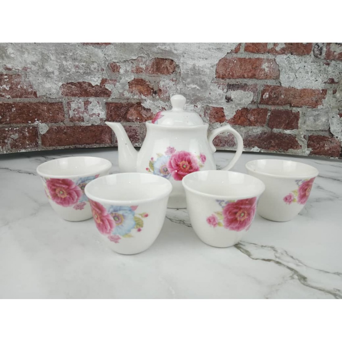 Ceramic Tea Cups Set 5PCS With Modern Style | Cawan