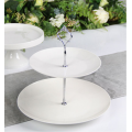 European-Style White Magnesia Ceramic 3 Tier Afternoon Tea / Party Tableware Plate