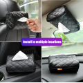 Car Tissue Box Car Hanging Tissue Box Car Supplies Creative Tissue Box Leather Tissue Bag