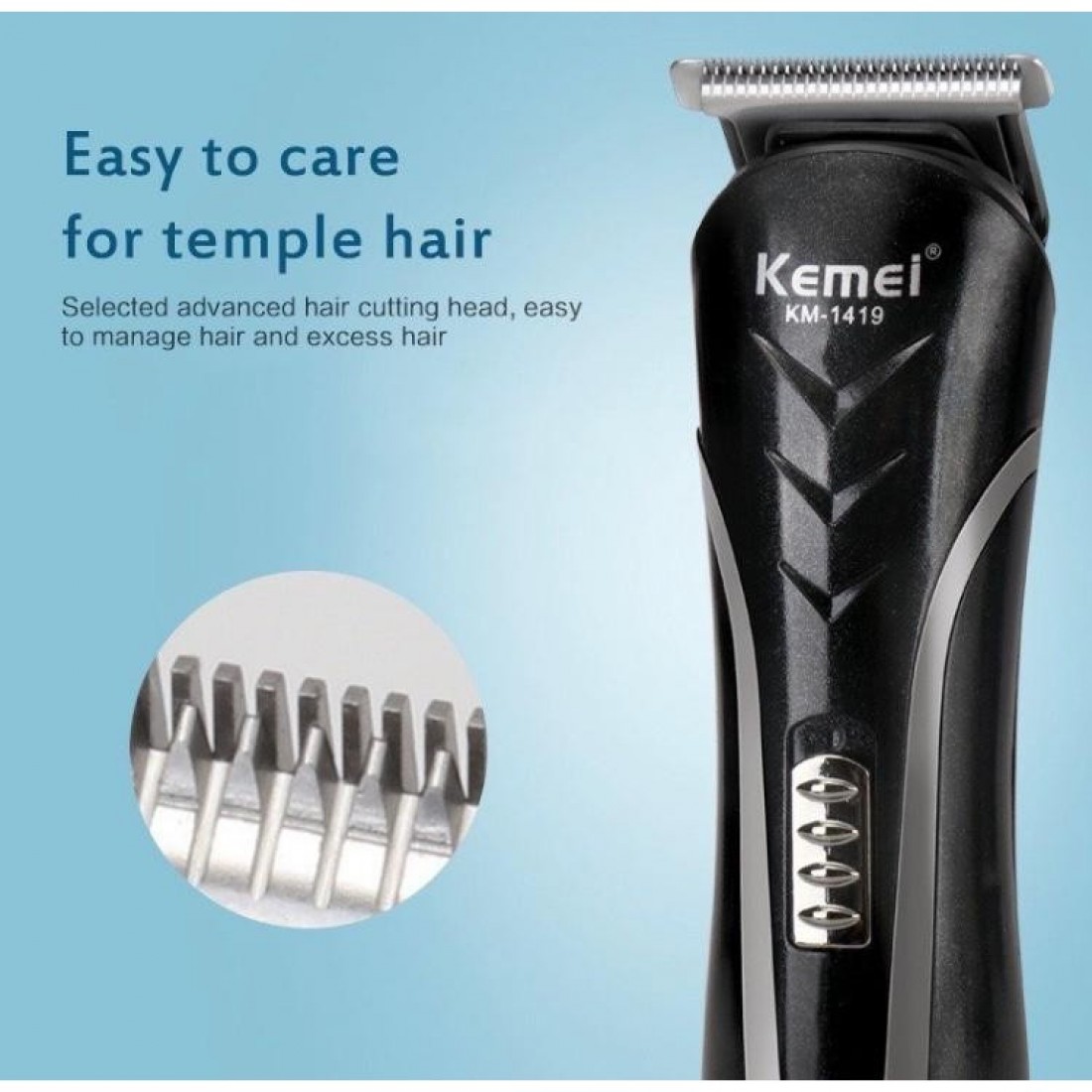 Kemei KM-1407 Rechargeable Hair Clipper Hair Cutting Electric Shaver Hair Trimmer Tools Set 5.0