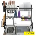 Kitchen Stainless Steel Sink Dish Rack Dish Drainer Rak Pinggan Rak Dapur Storage Rack With Accessories