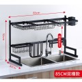 Kitchen Stainless Steel Sink Dish Rack Dish Drainer Rak Pinggan Rak Dapur Storage Rack With Accessories