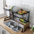 Kitchen Stainless Steel Sink Dish Rack Dish Drainer Rak Pinggan Rak Dapur Storage Rack With Accessories