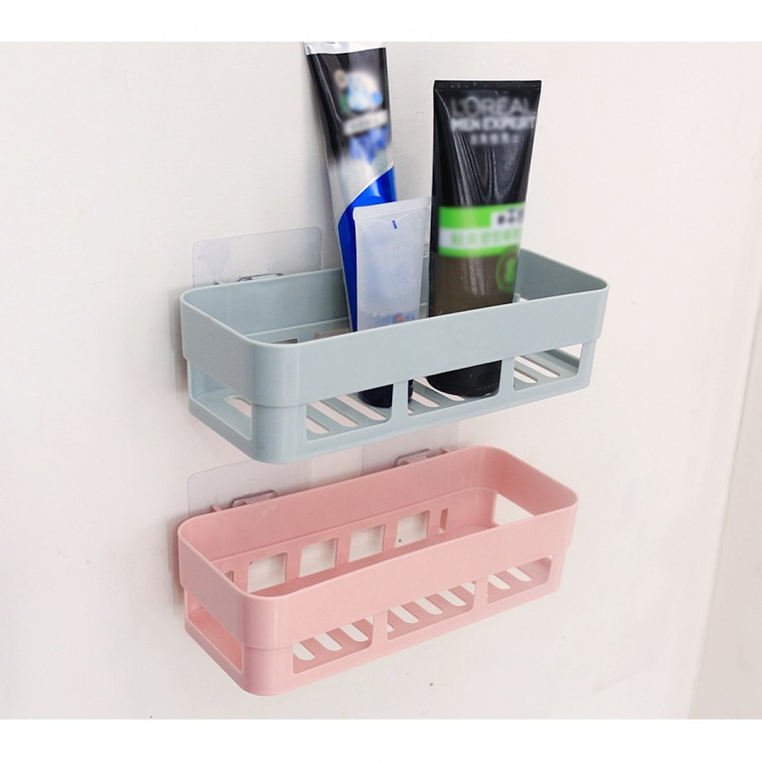 Bathroom & Kitchen Storage Rack Without Perforation & Traceless Viscose Storage Rack