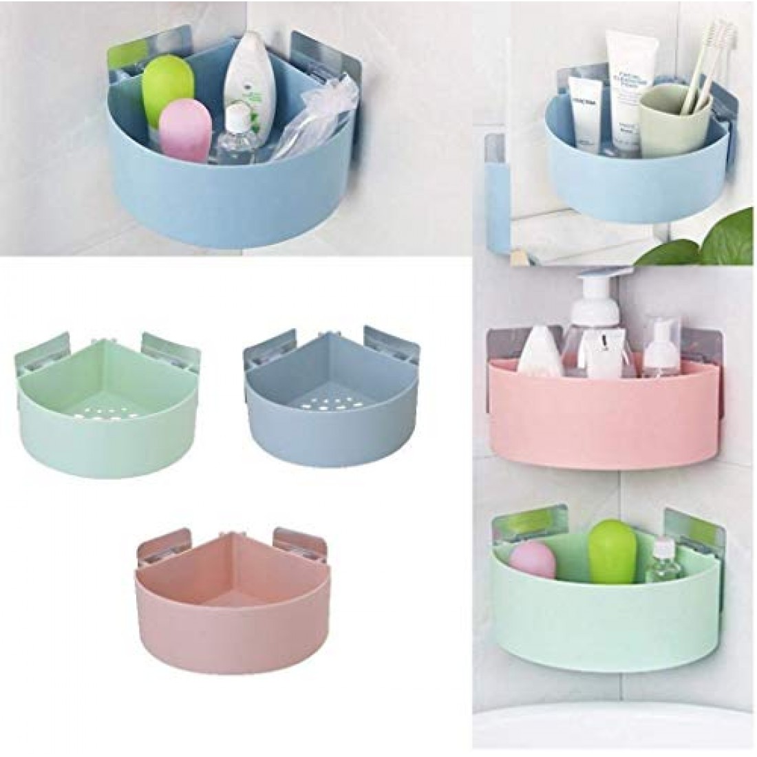 Bathroom & Kitchen Storage Rack Without Perforation & Traceless Viscose Storage Rack