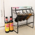 Kitchen 3 Layer Sauce Organizer Storage Rack Botol Simpanan Rak