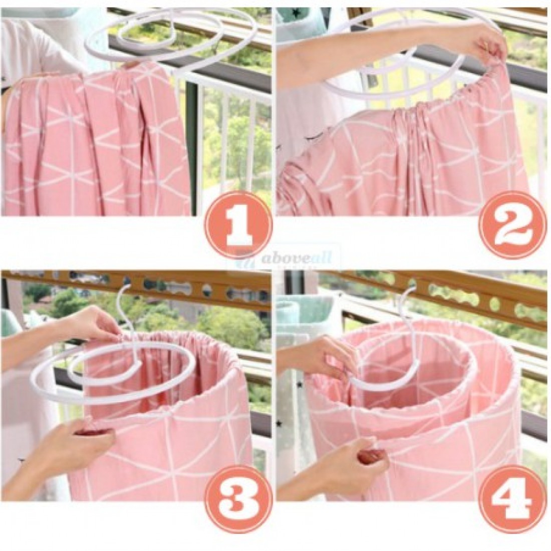 Spiral Rotating Bedsheet Quilt Iron Drying Hanger