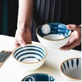 Japanese Ceramic 6In1 Bowl Set With Chopstick / Dinnerware Bowl