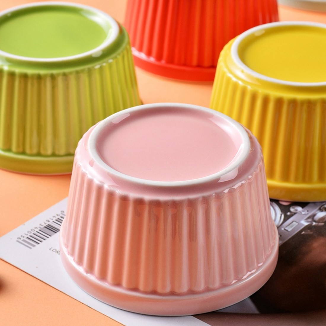 Ceramic Cute Oven Safe Baking Bowl Pudding / Dessert / Macaroon Tray Cup