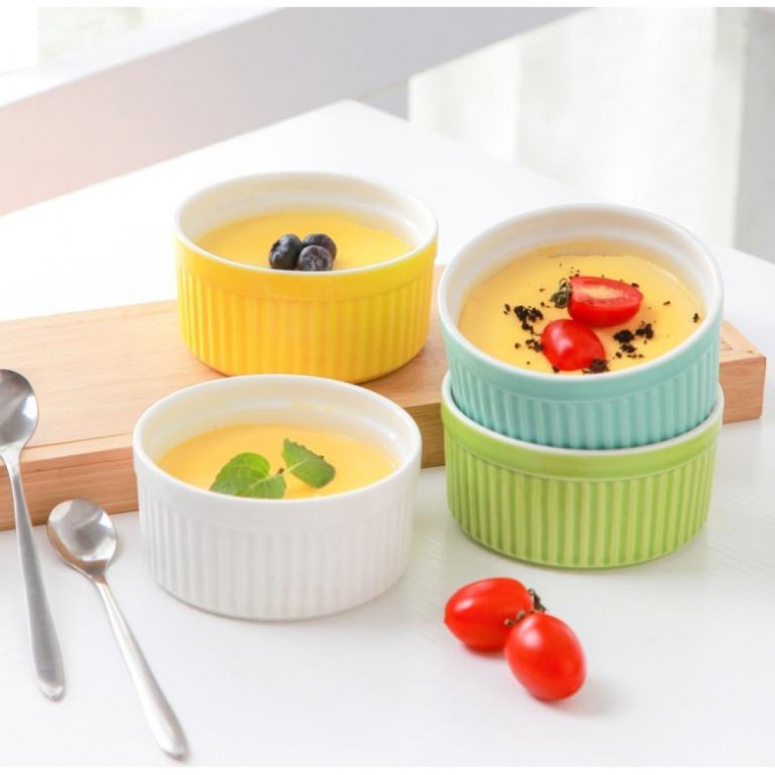 Ceramic Cute Oven Safe Baking Bowl Pudding / Dessert / Macaroon Tray Cup