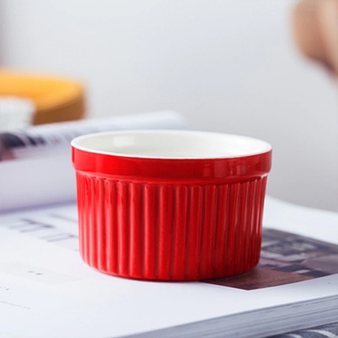 Ceramic Cute Oven Safe Baking Bowl Pudding / Dessert / Macaroon Tray Cup