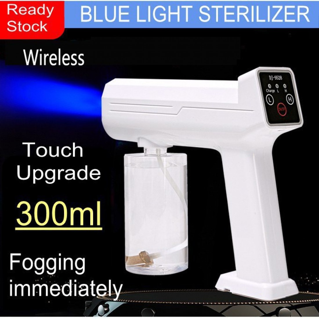 Disinfectant Spray Gun 300ML Machine Gun Disinfection Atomizer Nano Spray Disinfect Gun