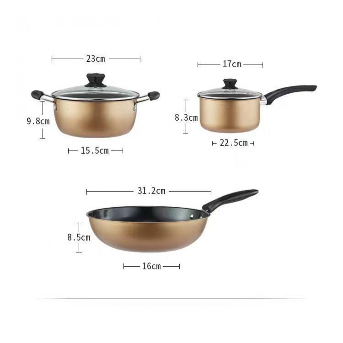 Gold Combo Set Pot Sheathed Pan