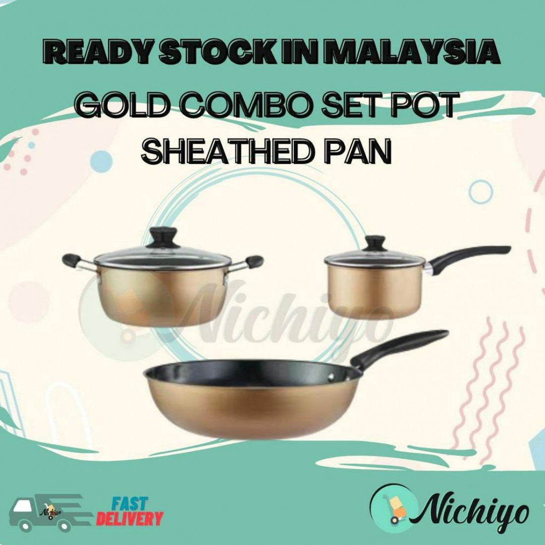 Gold Combo Set Pot Sheathed Pan