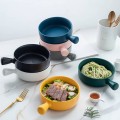 Nordic Ceramic Bowl With Handle Baked Rice Bowl Baking Grilled Bowl Pasta Plate Tableware For Oven