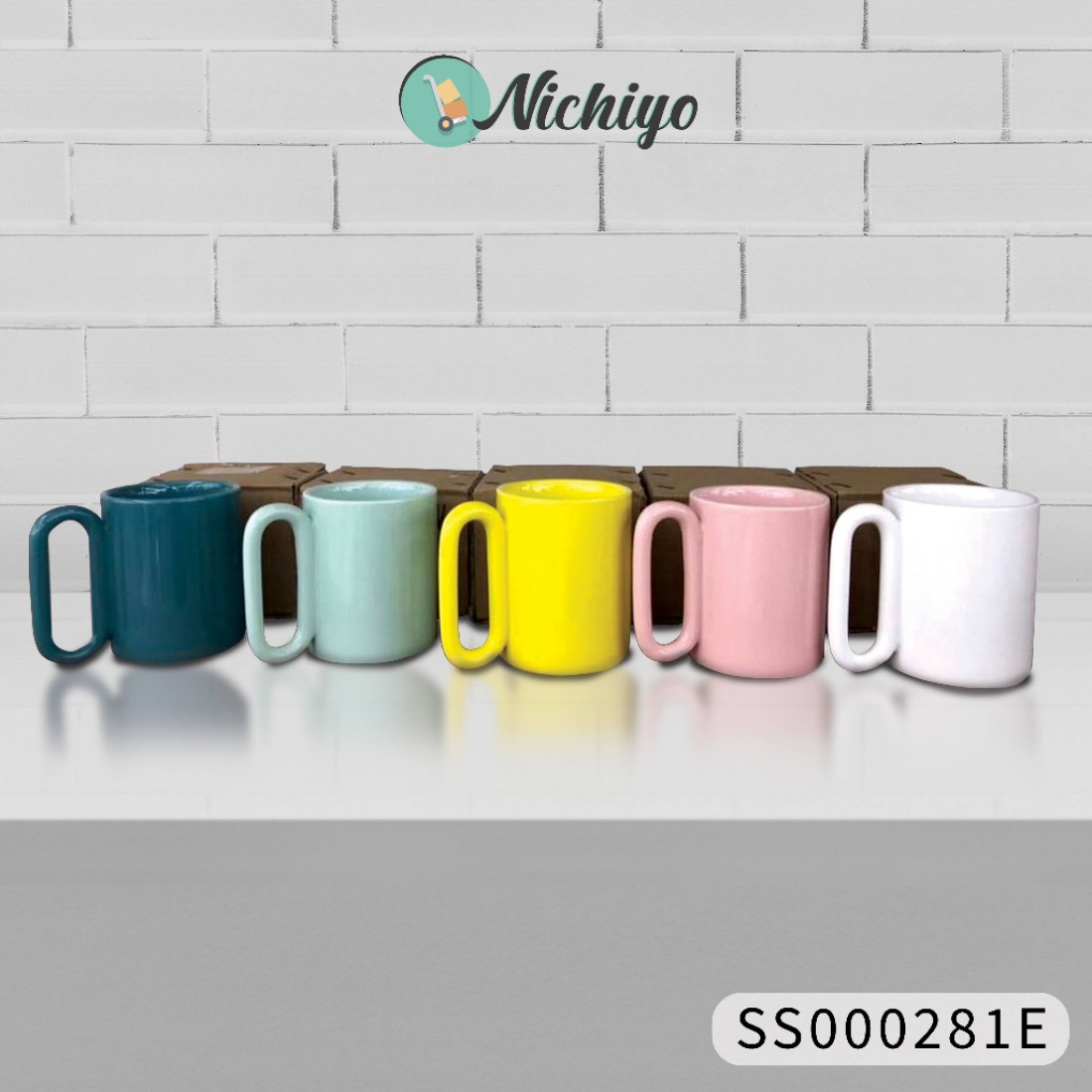 Nordic Ceramic Style Cup Plain Mug 400ML Cup For Coffee Tea Drinks