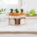 Cactus Kitchen Seasoning Jar Glass Bottle (Bekas Rempah Ratus)