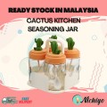 Cactus Kitchen Seasoning Jar Glass Bottle (Bekas Rempah Ratus)