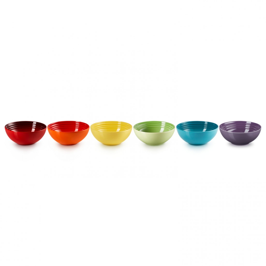 Rainbow Ceramic Breakfast Bowl Set 6 Pieces