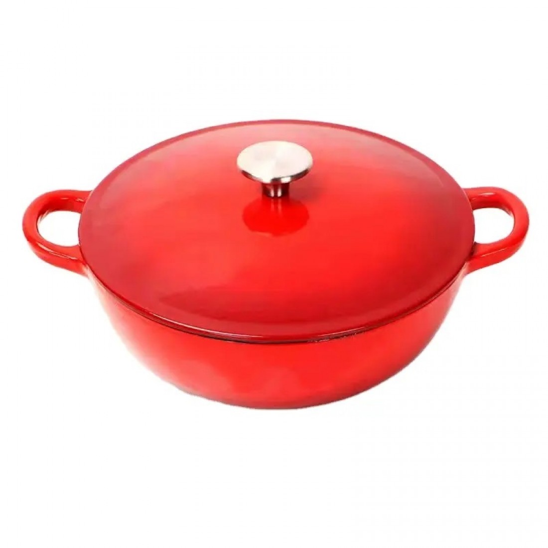 24cm 3.1L Enamel Iron Cast Traditional Soup Pot | Round Saucepan Seafood Pot Pan Wok | Marmite Mommy Pot