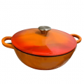 24cm 3.1L Enamel Iron Cast Traditional Soup Pot | Round Saucepan Seafood Pot Pan Wok | Marmite Mommy Pot