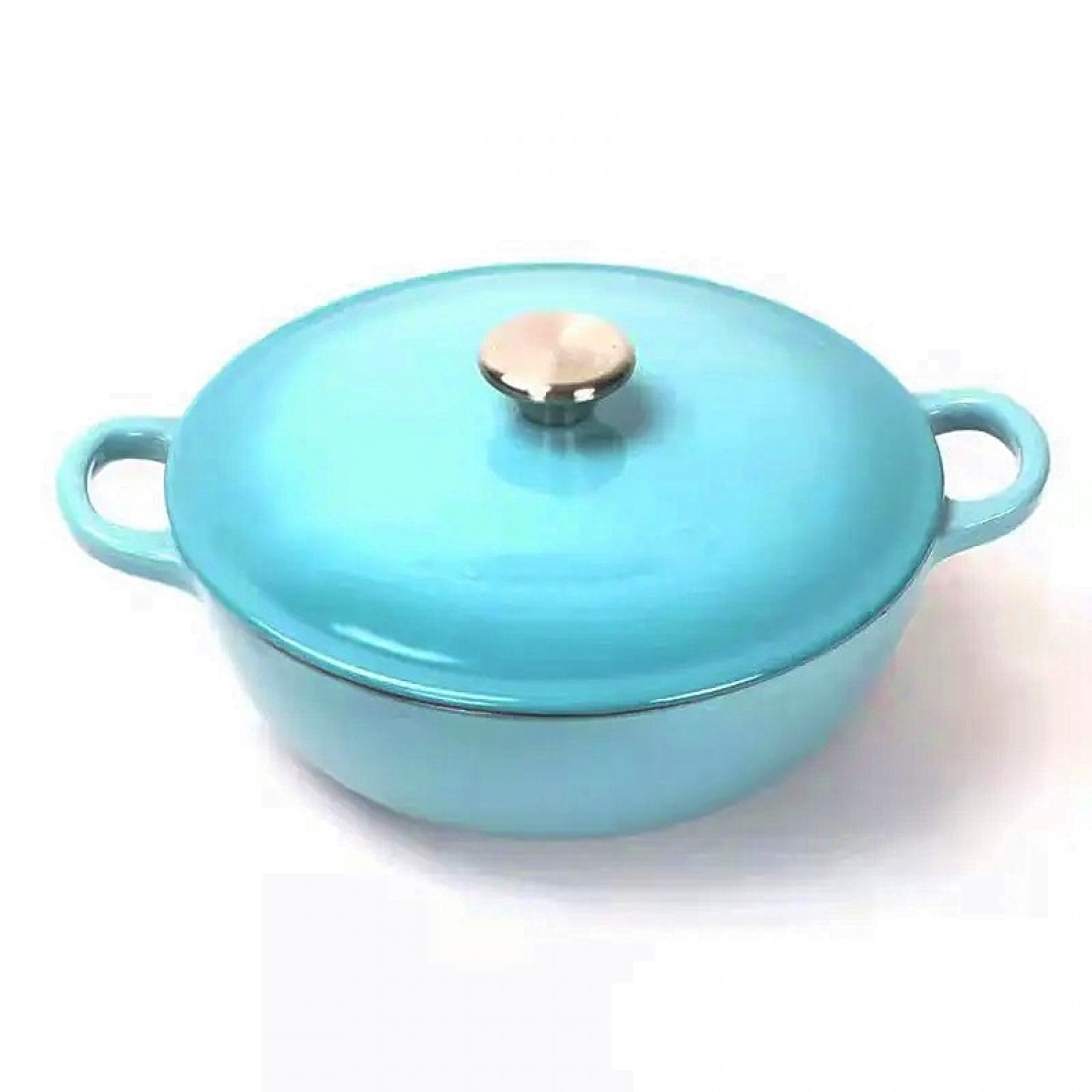 24cm 3.1L Enamel Iron Cast Traditional Soup Pot | Round Saucepan Seafood Pot Pan Wok | Marmite Mommy Pot