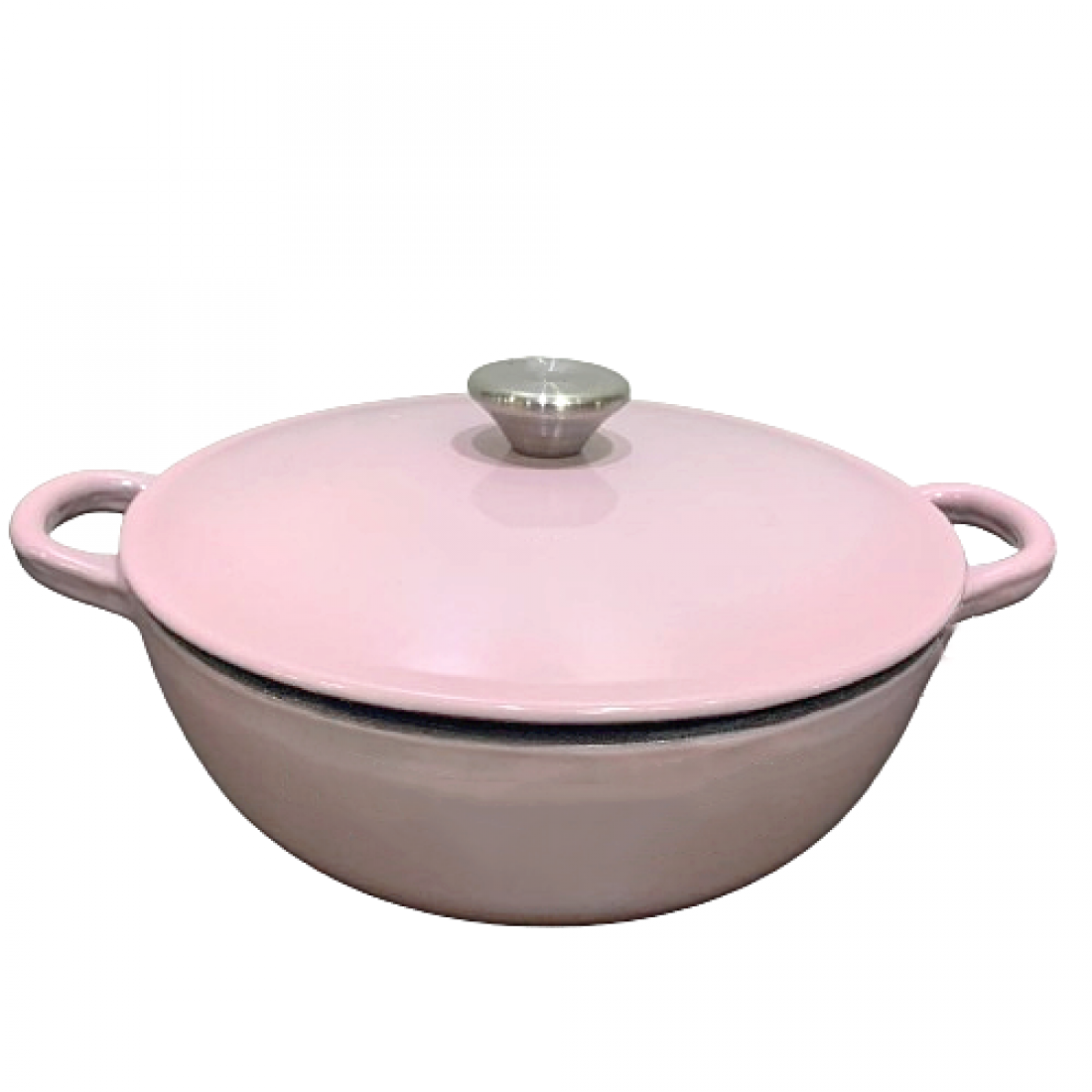 24cm 3.1L Enamel Iron Cast Traditional Soup Pot | Round Saucepan Seafood Pot Pan Wok | Marmite Mommy Pot