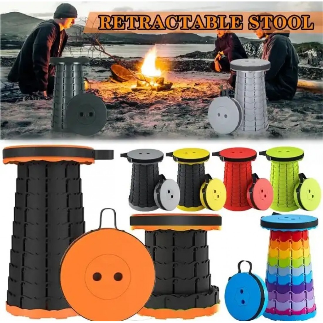 Outdoor Portable Telescopic Stool | Outdoor Fishing Picnic Camping Travel Chair Seat