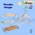 Kid Wooden Hanger Penyangkut Kayu Kanak-Kanak Non-Slip, Durable, Eco-Friendly Set