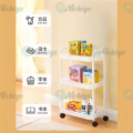 3 Tier Multifunction Trolley Storage Rack with Wheels Office Shelves Home Kitchen Troli Barang