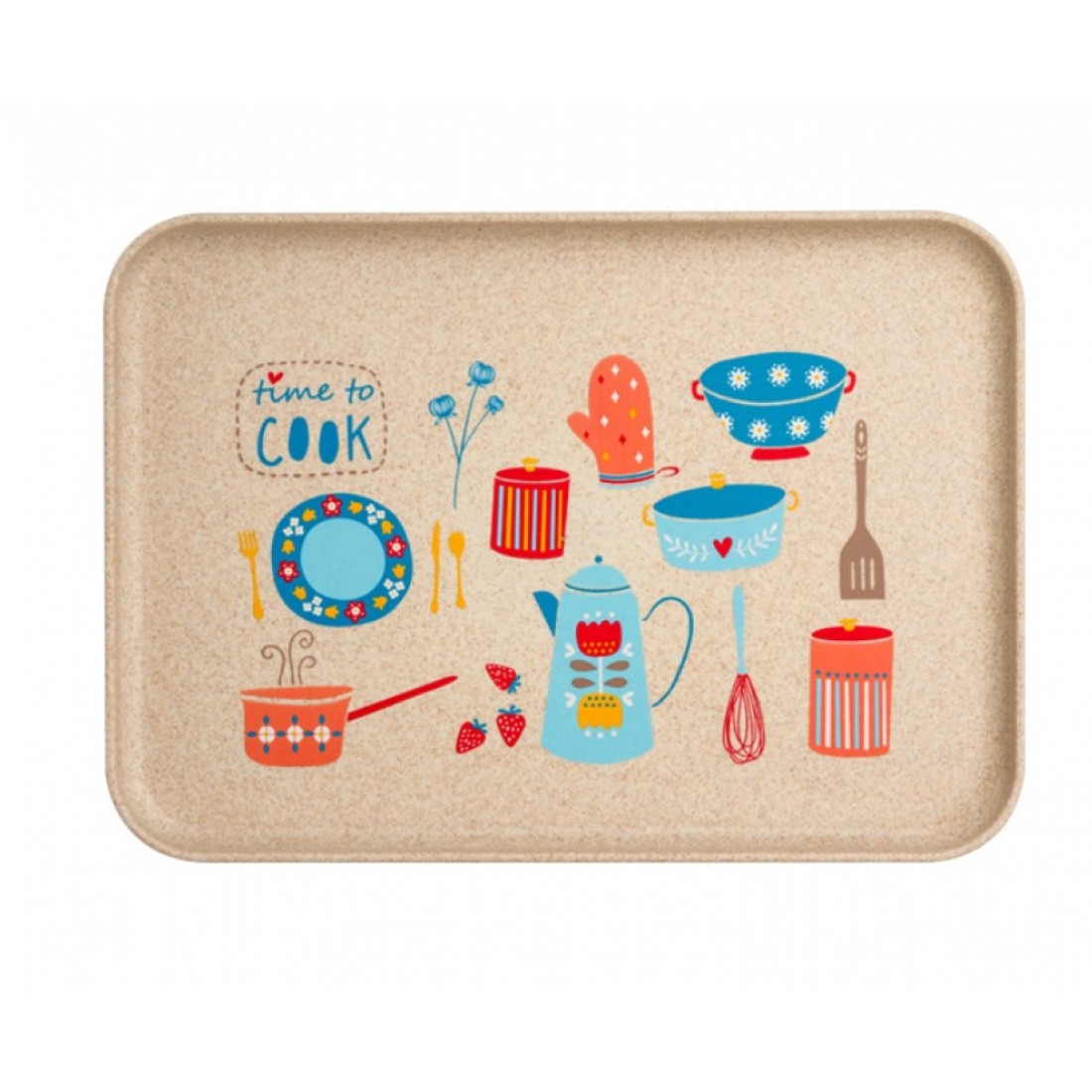 Eco-Friendly Wheat Straw Serving Tray Tea Fruit Food Server Platter Dish Durable Kitchen Tray