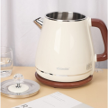 220V 1.8L Retro Electric Kettle Double Layer Anti-Scalding 304 Stainless Steel Auto Power Off