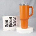 1200ml Large Stainless Steel Drinking Cup with Straw Vacuum Insulated Coffee Tumbler with Handle