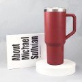 1200ml Large Stainless Steel Drinking Cup with Straw Vacuum Insulated Coffee Tumbler with Handle