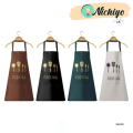 Multi-Color Waterproof PVC Apron Korea Style Halter Kitchen Chef Barista Cooking Apron