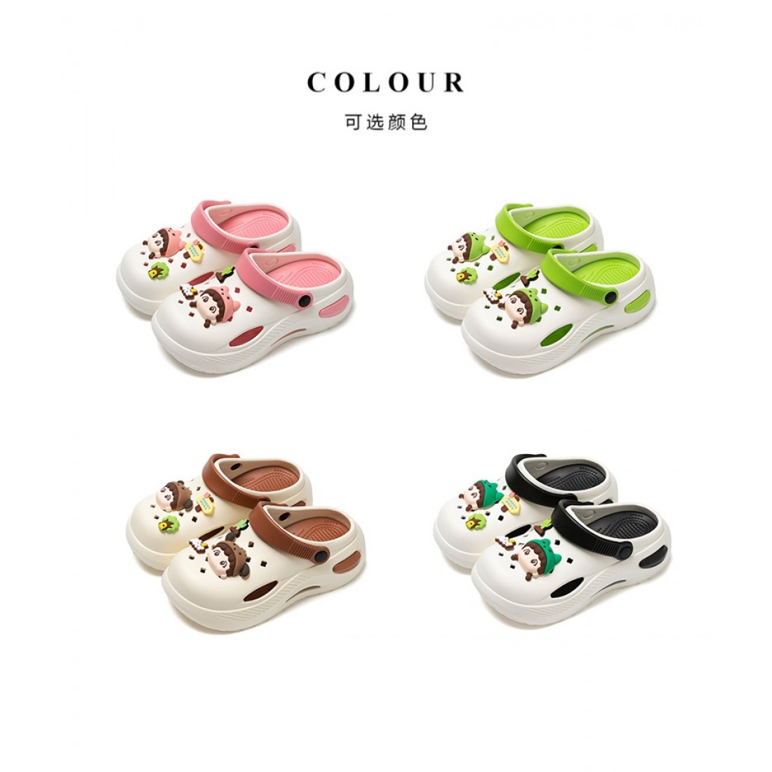 Trendy Lightweight EVA Slip-On Sandals Breathable Waterproof Sneakers Fashionable Platform Flats