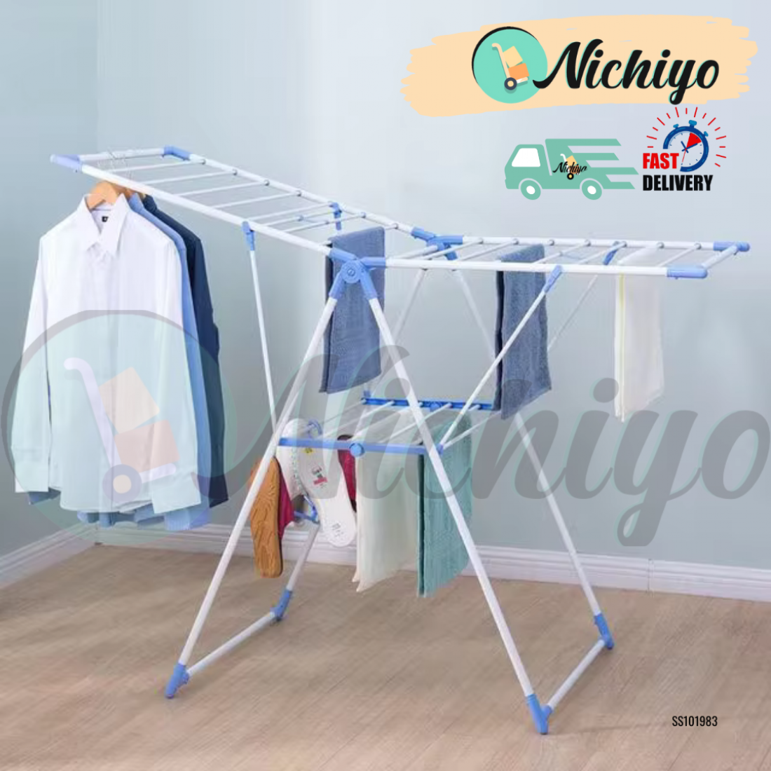 Foldable Clothes Drying Rack Space-Saving Laundry Dry Line Rack Portable Clothes Dryer